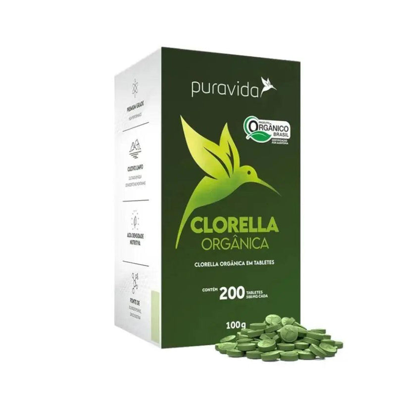 Clorella Premium Puravida 100g (200 Tabletes) - Meu Brasil On Line