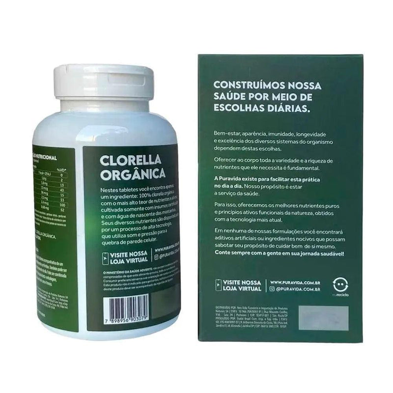 Clorella Premium Puravida 100g (200 Tabletes) - Meu Brasil On Line