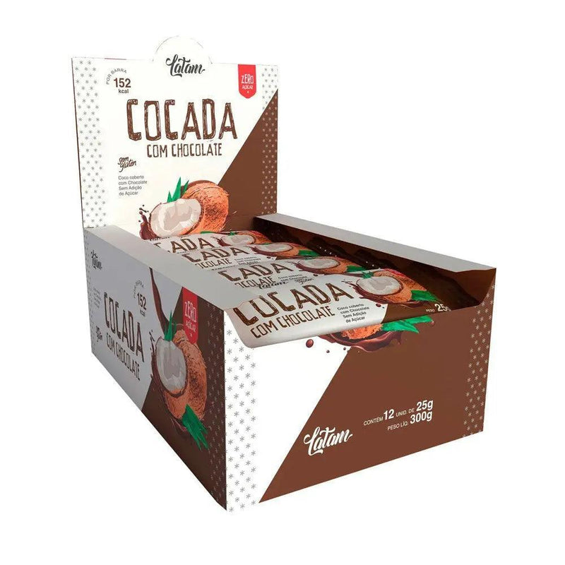 Cocada com Chocolate Zero Latam (Cx c/ 12un de 25g) - Meu Brasil On Line