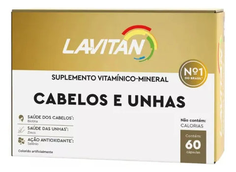 Lavitan Mais Hair Cabelos E Unhas 60 Cápsulas