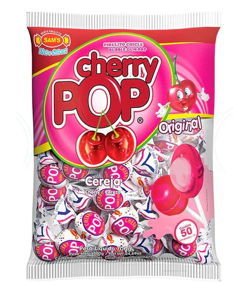 Cherry Pop Chewing Gum Lollipop 700g