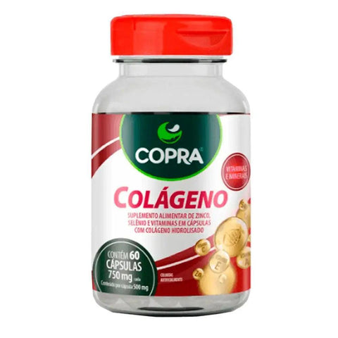 Colágeno com Vitaminas e Minerais Copra 60 Cápsulas - MEUBRASILONLINE