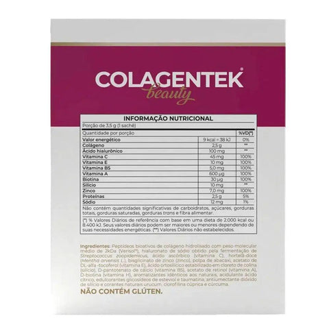 Colágeno Verisol Colagentek Beauty Vitafor (30 Sachês de 3,5g) - MEUBRASILONLINE