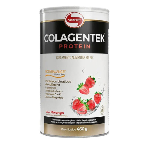 Colagentek Protein Morango Vitafor 460g - MEUBRASILONLINE
