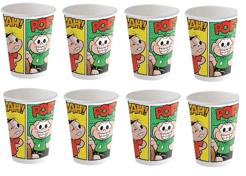 Copo Papel 200Ml Turma Da Monica 8 copos - MEUBRASILONLINE
