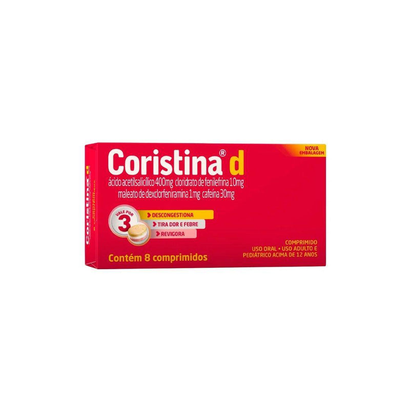 Coristina Com 8 Comprimidos - MEUBRASILONLINE