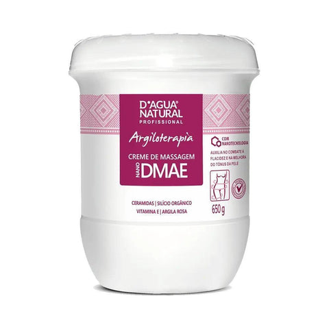 Creme massagem D`Agua Argiloterapia Natural Nano Dmae 650g - MEUBRASILONLINE