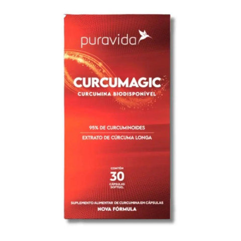 Curcumagic Curcumina Biodisponível Puravida 30 Caps - MEUBRASILONLINE