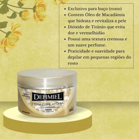 Depimiel Cera Perola para Buço 250g