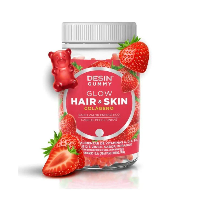 Desin Gummy Hair & Skin Glow (30 Gummies) 105g - Meu Brasil On Line