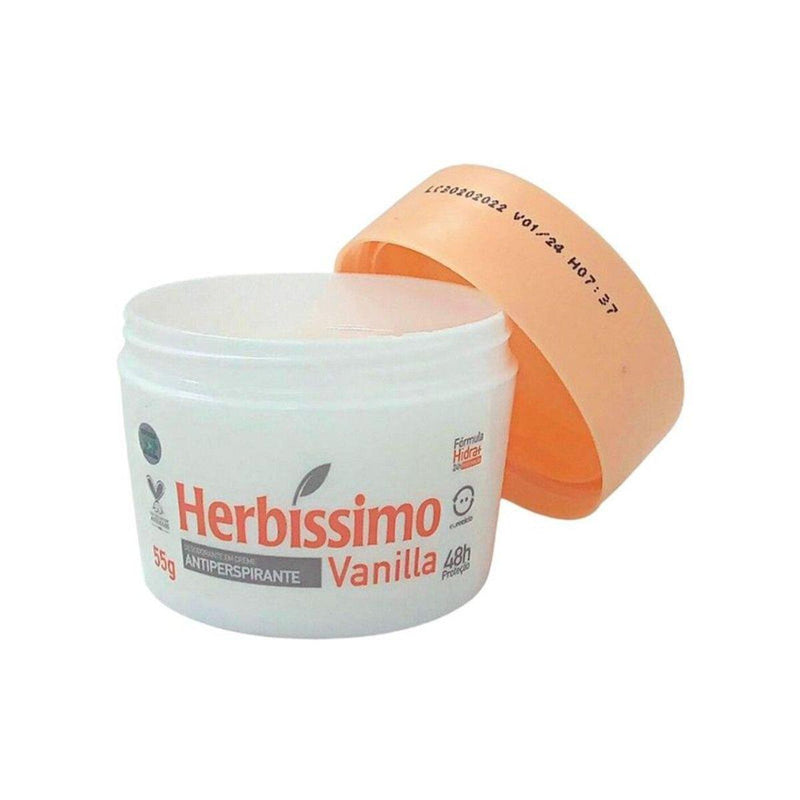 Desodorante Creme Antitranspirante Vanilla Herbissimo - 55g - MEUBRASILONLINE