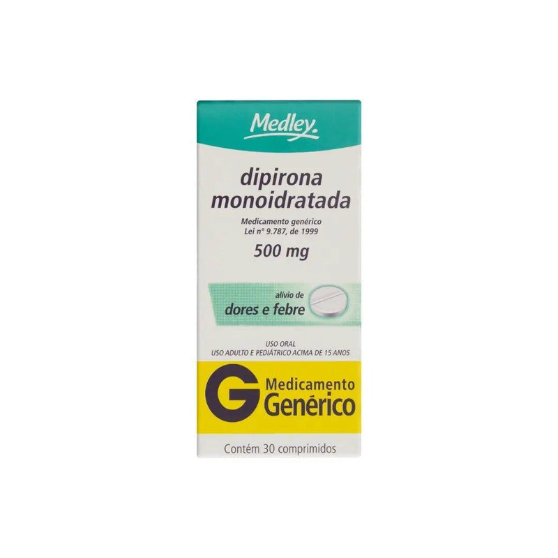 Dipirona Monoidratada 500Mg Medley Com 30 Comprimidos - Meu Brasil On Line