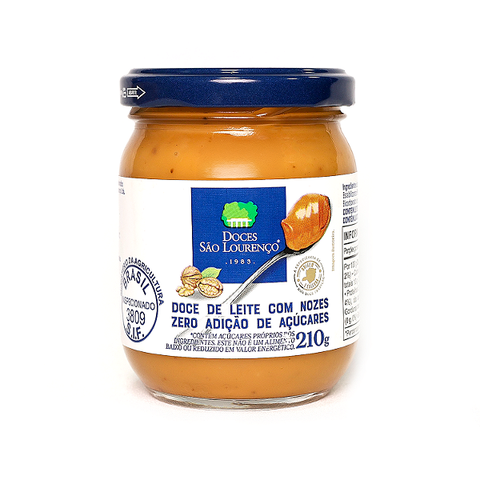 Doce de Leite com Nozes Zero Açúcar São Lourenço 210g