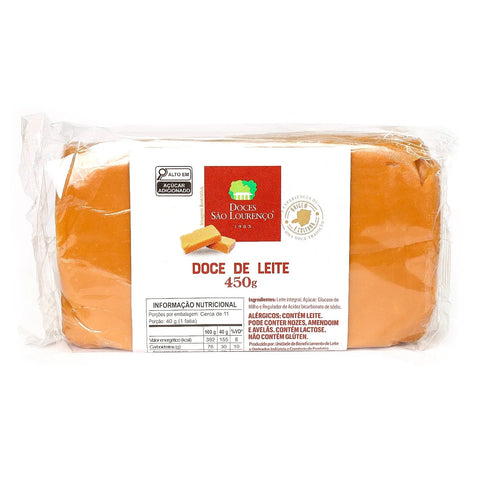 Doce Leite Puro Tablete São Lourenço 450g