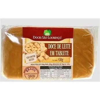 Doce de Leite tablete Sao Lourenco 450g - Meu Brasil On Line