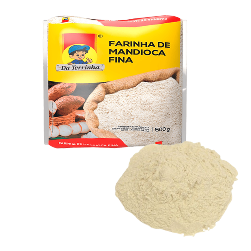 FARINHA MANDIOCA FINA CRUA DA TERRINHA 500G