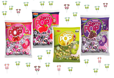 Cherry Pop Chewing Gum Lollipop 700g