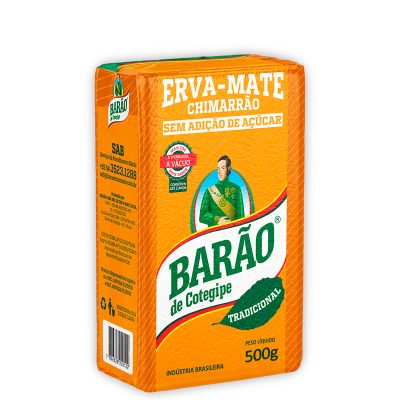 ERVA MATE BARÃO TRADICIONAL A VÁCUO 500gr