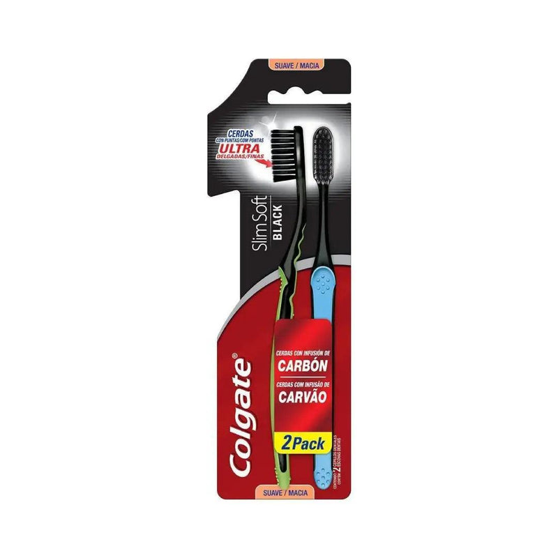 ESC DENTAL COLGATE SLIM SOFT BLACK LV2PG1 - MEUBRASILONLINE