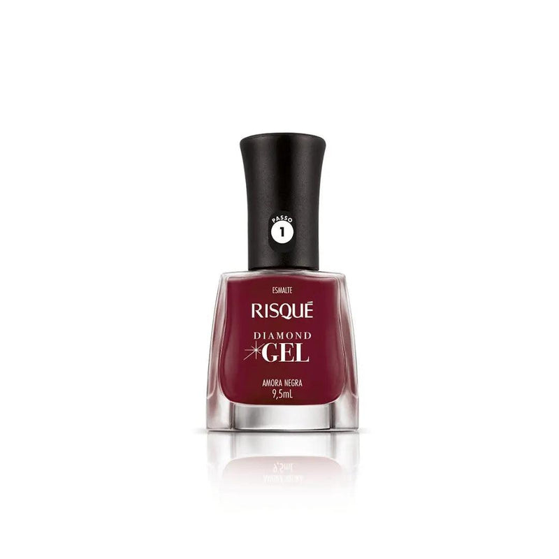 Esmalte Risqué Diamond Gel Amora Negra 9,5 ml - MEUBRASILONLINE