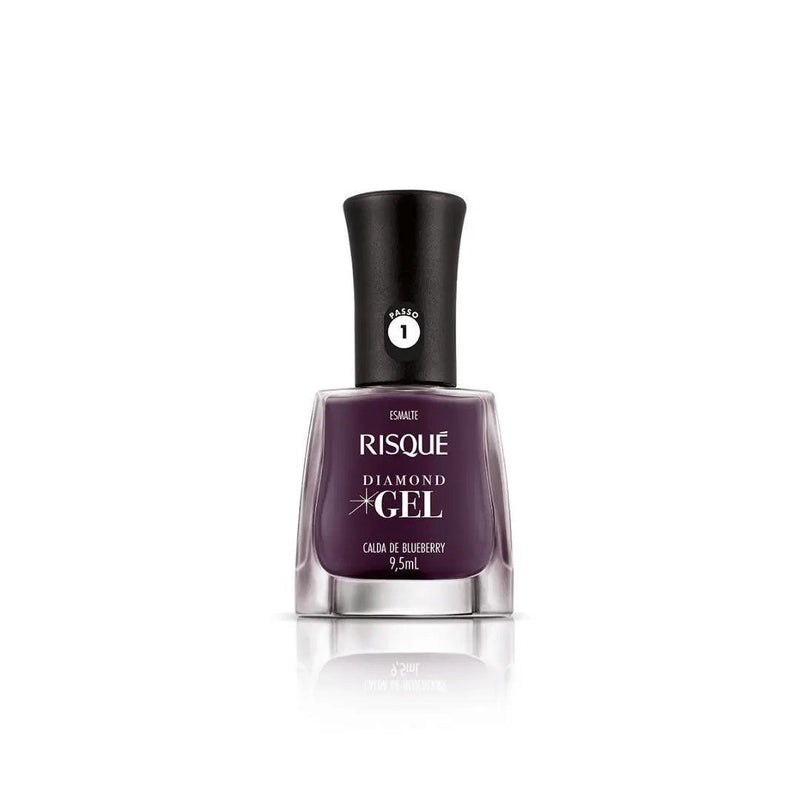 Esmalte Risqué Diamond Gel Esmalte Cremoso Calda Blueberry 9,5 Ml - MEUBRASILONLINE