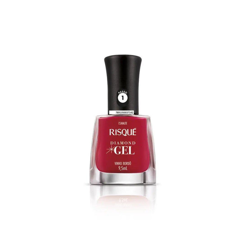 Esmalte Risqué Diamond Gel Vinho Bordô 9,5 Ml - Meu Brasil On Line