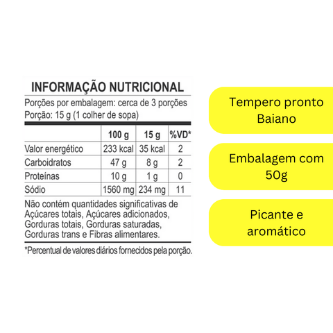 TEMPERO BAIANO PO DA TERRINHA 50G - ONLY SHOPIFY