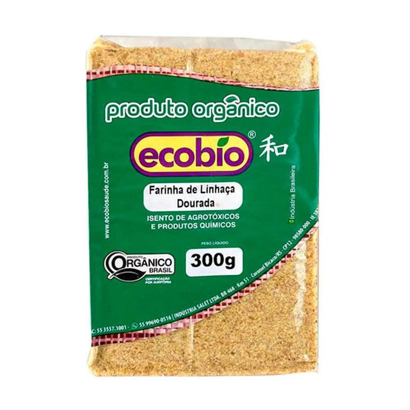 Farinha de Linhaça Dourada Orgânica Ecobio 300g - Meu Brasil On Line