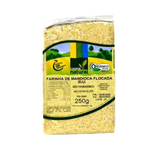 Farinha de Madioca Flocada Biju Orgânica Coopernatural 250g - MEUBRASILONLINE