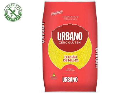 Farinha de Milho Flocada (Flocão de Milho) Sem Glúten 500 Gr - Urbano - MEUBRASILONLINE