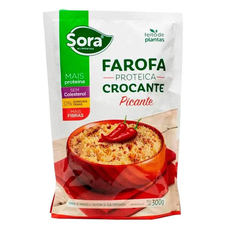 Farofa Crocante Proteica de Soja Sabor Picante Sora 300g - MEUBRASILONLINE