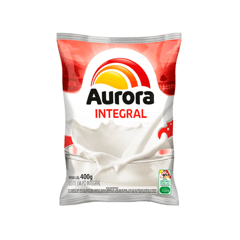 Leite em pó integral Aurora 400G