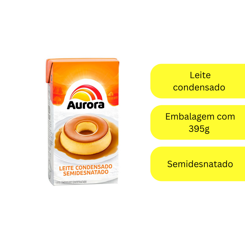 Leite Condensado Semidesnatado Aurora 395g