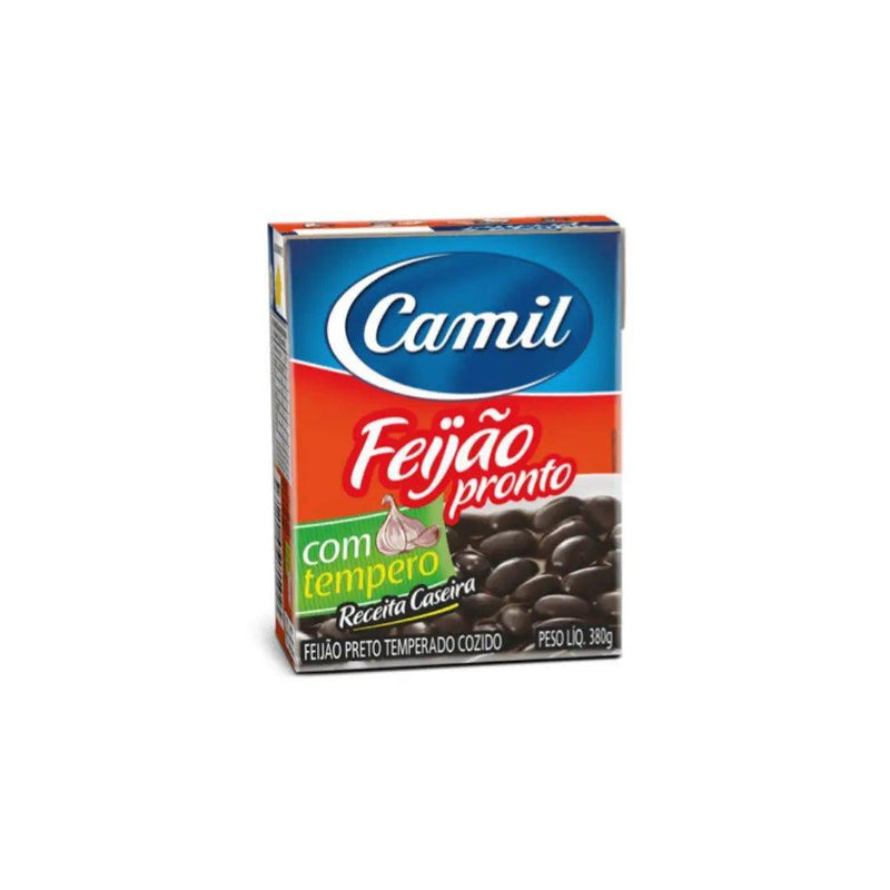 Feijão Preto Camil Temperado Cozido 380g - MEUBRASILONLINE