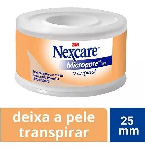 Fita Micropore Bege Nexcare 25mm X 4,5m - MEUBRASILONLINE