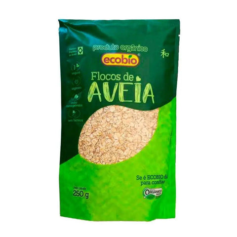 Flocos de Aveia Orgânico Ecobio 250g - MEUBRASILONLINE