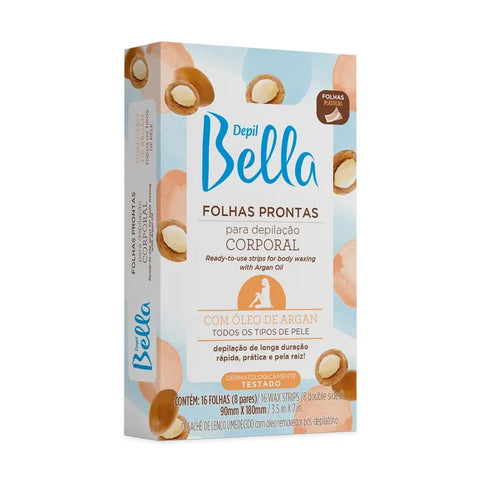 Ready-to-use body waxing strips Depil Bella Argan Oil 16 Strips 8 Pairs 52g