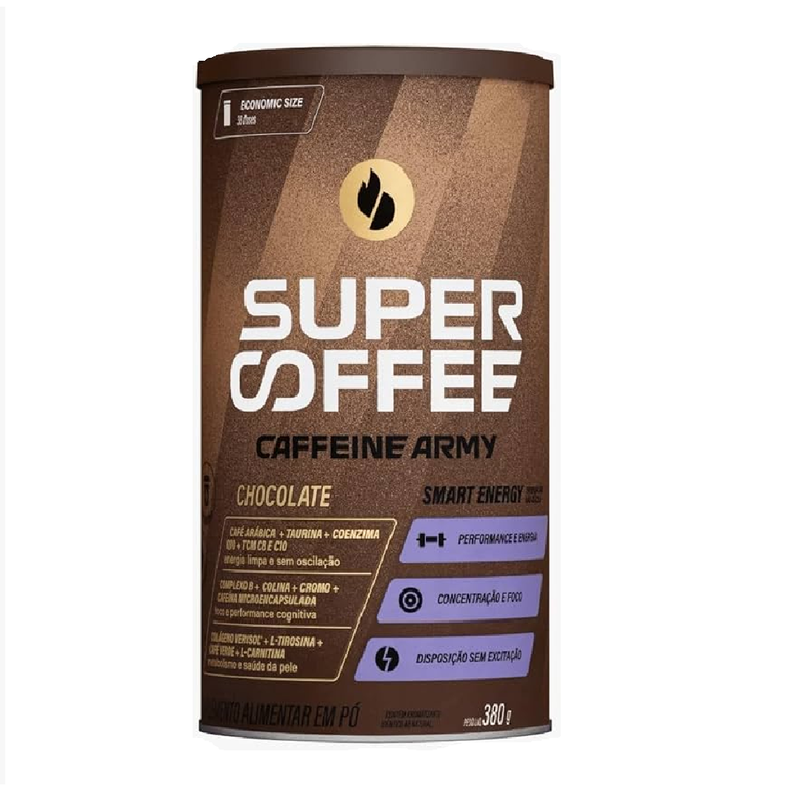 Supercoffee Chocolate 3.0 - Caffeine Army 380g - MEUBRASILONLINE