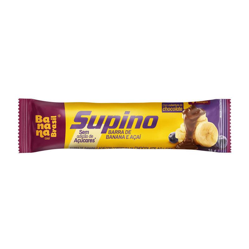 Banana Brasil  Supino Zero - Banana e Açaí - Caixa com 3un de 24g