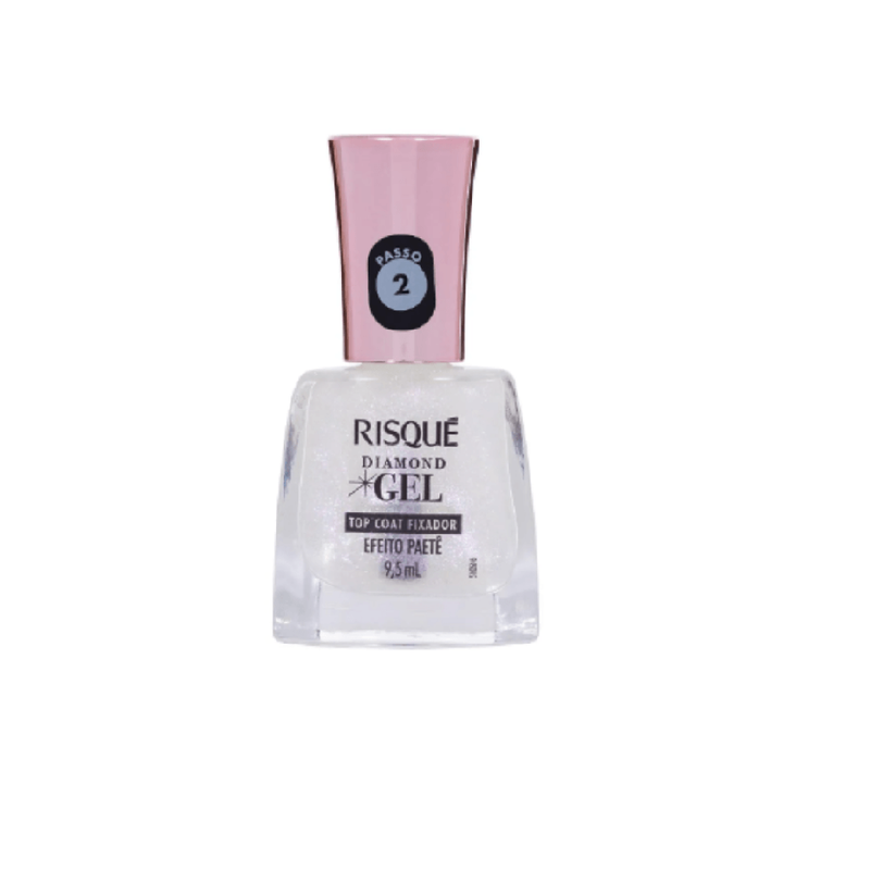 Risque Esmalte Diamond Gel Top Coat 9,5 Ml - MEUBRASILONLINE