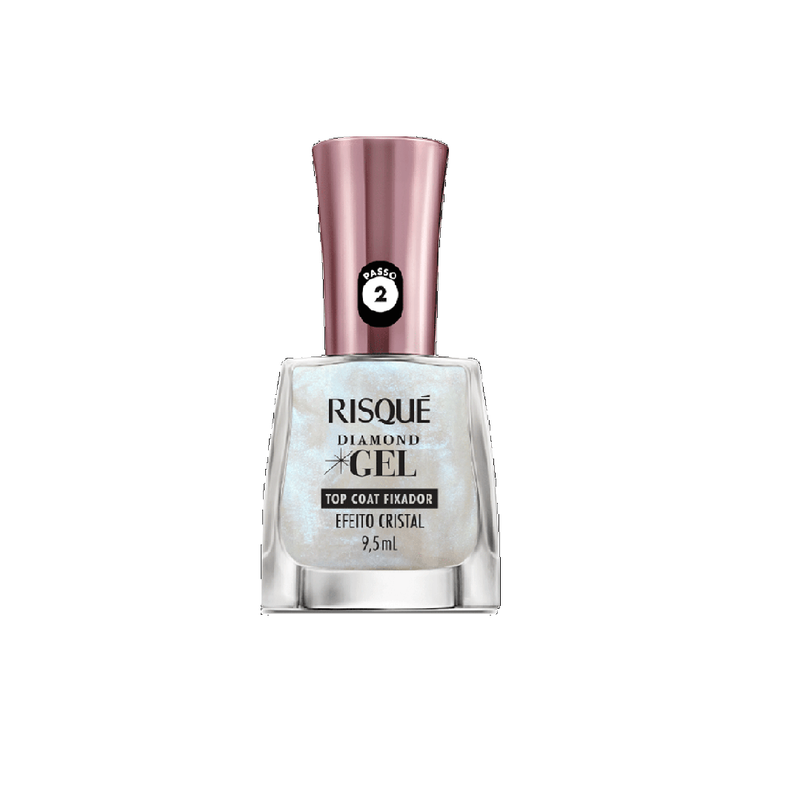 Risque Esmalte Diamond Gel Top Coat 9,5 Ml - MEUBRASILONLINE