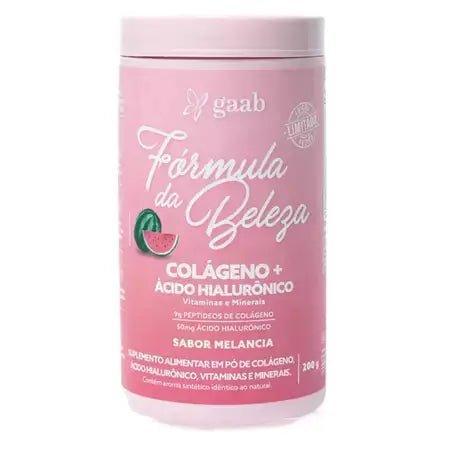 Gaab Formula da Beleza+Colageno Ácido Hialurônico -Sabor Melancia 200G - MEUBRASILONLINE