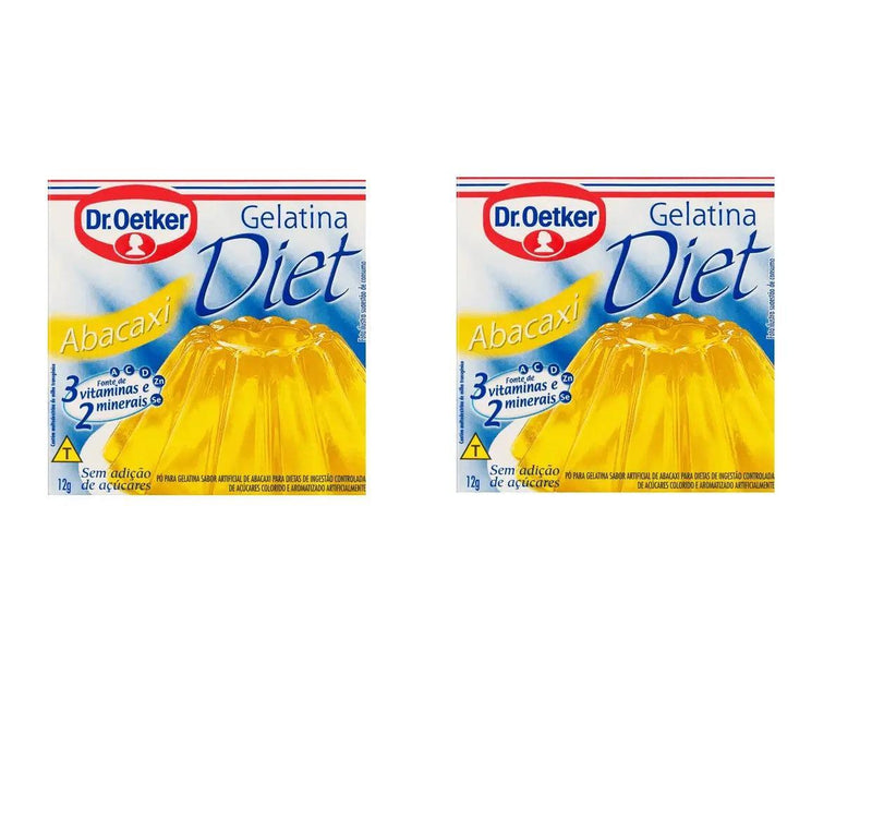 Gelatina Dr. Oetker Abacaxi Diet 2 x 12g 07/24 - MEUBRASILONLINE