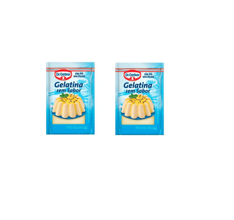 Gelatina Dr. Oetker Sem Sabor 2 x 30g - MEUBRASILONLINE