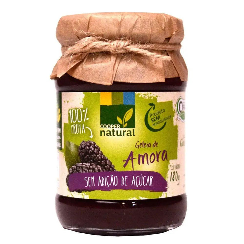 Geleia de Amora Zero Orgânica Coopernatural 180g - MEUBRASILONLINE