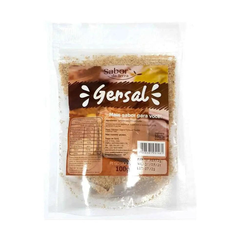 Gersal Gergelim Moído Salgado Sabor da Terra 100g - Meu Brasil On Line