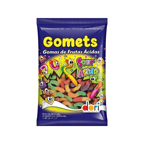 Gomets Gusanos Sabor A Frutas Acidas Surtidas Dori 600g - MEUBRASILONLINE