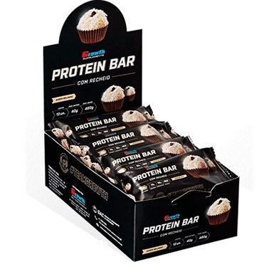 Growth Protein Bar White Chocolate with Coconut Filling - 12 x 40g each (480g) - Growth