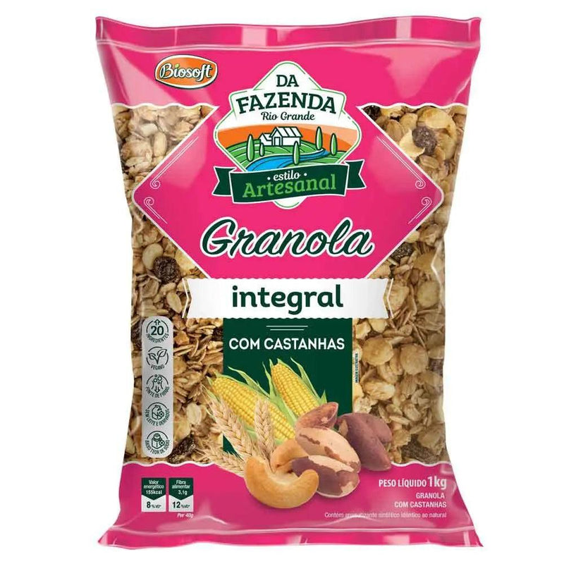 Granola com Castanhas Integral Biosoft (1Kg) - MEUBRASILONLINE