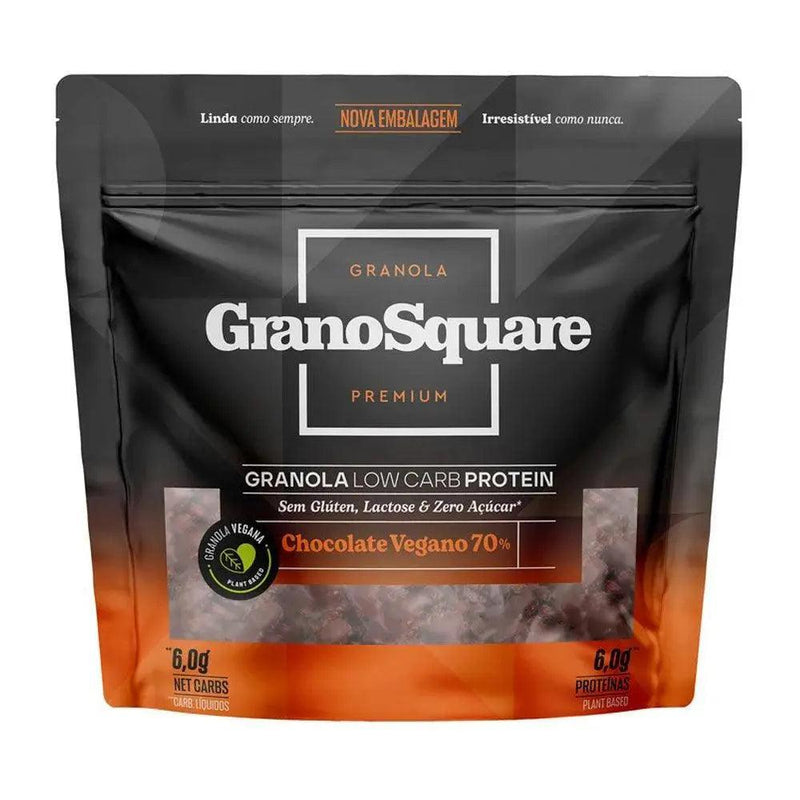 Granola Low Carb Chocolate 70% Vegano Grano Square 200g - MEUBRASILONLINE